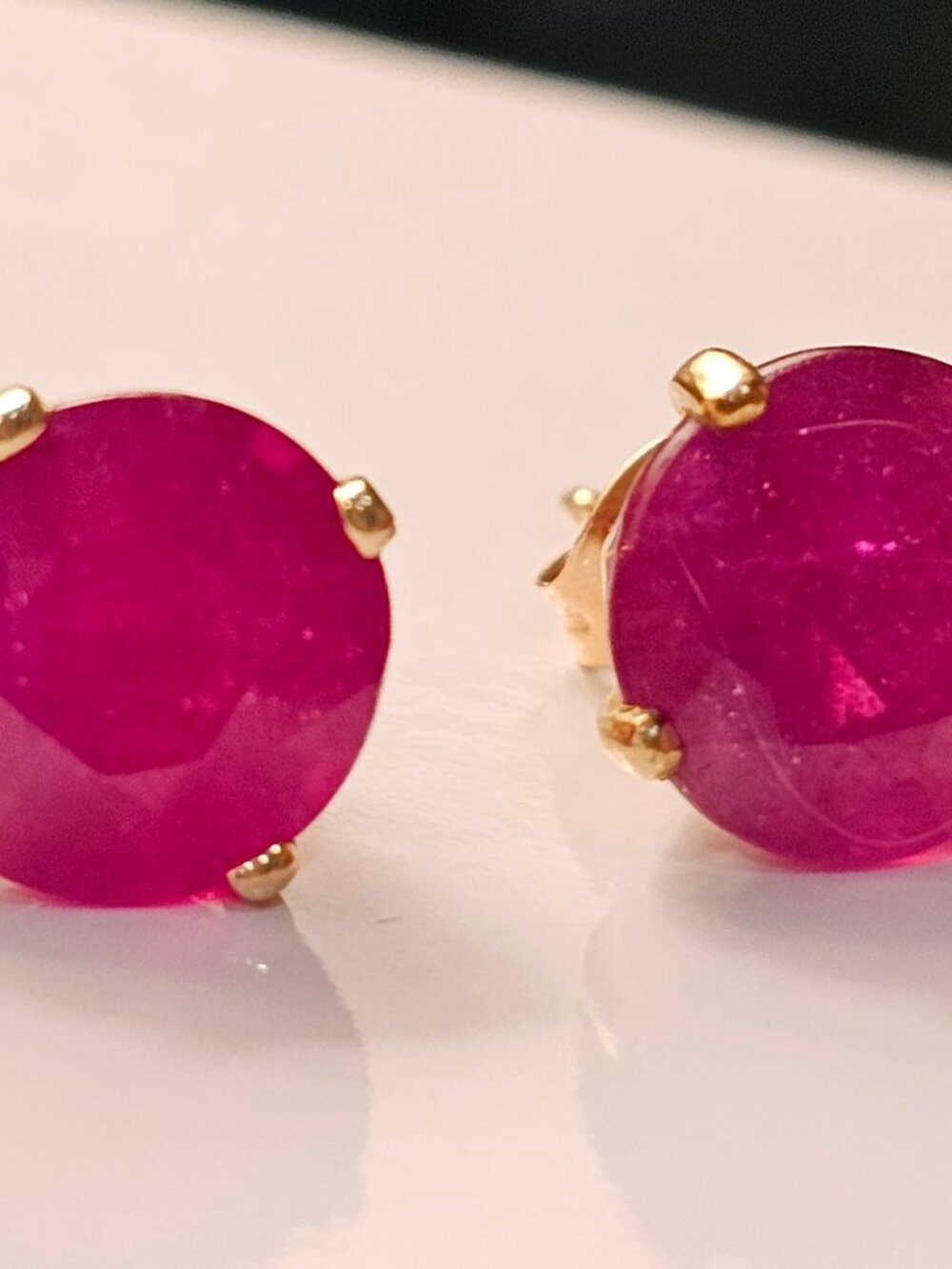 AAA Premium Niassa 10K Yellow Gold Martini Stud Earrings